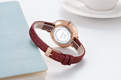KIMOMT Womens Watches Leather Quartz Watch Waterproof Fashion Wristwatch for Women Ladies Girls