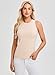 Soneven Sleeveless Thermal Top for Women Warm Baselayer Tank Tops Fleece Lined Camisole B-Apricot