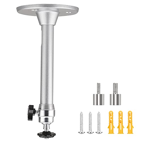 Angrox Mini Projector Mount, Projection 360 Degree Mini Stand/Mount for DR.J/VANKYO/QKK/PVO/AuKing/Jinhoo/DBPOWER/Anker/AAXA and Most Other Mini Projector-Silver