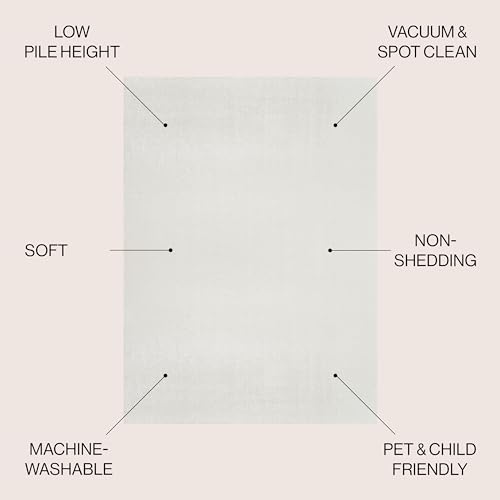 Tapete para interiores crema 4 x 6 ft lavable a máquina miniatura 3