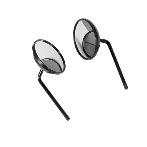 Rétroviseurs moto guidon 22-25mm en forme ronde convexe noire