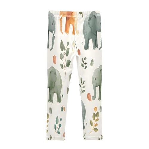 Bolaz Toddler Girls Leggings Printed Yoga Pants Leggings Elephants Plants for Kids2
