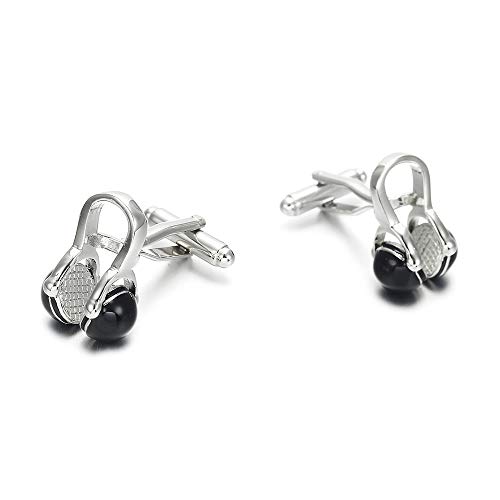 Preisvergleich Produktbild CWTCHY Manschettenknöpfe Luxusmarke Geschenk Party Hochzeitsanzug Hemdknopf Headset Kopfhörer Manschettenknöpfe