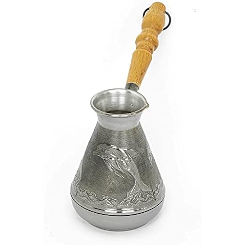 Cafetera turca de cobre de 380 ml con mango de madera Cover