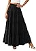 PRETTYGARDEN Boho Maxi Skirts for Women Trendy Summer 2026 Spring Long Flowy A Line Tiered Skirt Beach Vacation Clothes Dress (Black,X-Large)
