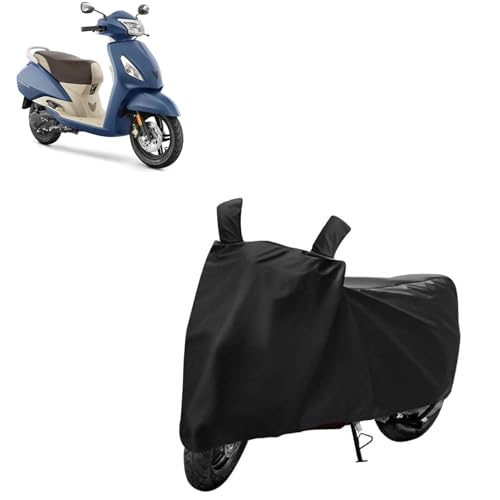 Image of Kerwa Waterproof Bike Cover Compatible with tvs Jupiter zx | Dust Proof, UV-Resistant, Mirror Pocket with Windproof Buckle Strap