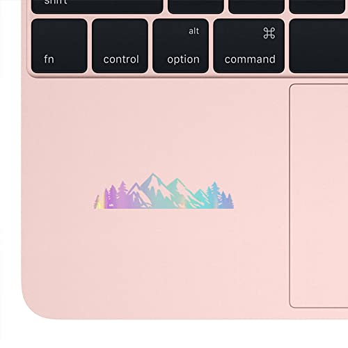 Image of DECALS Mountain Pine Tree Forest (Holographic Opal Purple) (Set of 2) Premium Waterproof Vinyl Decal Stickers Laptop Phone Accessory Helmet Car Window Bumper Mug Tuber Cup Door Wall Decoration