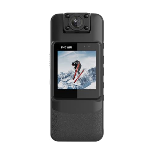 Fangxuee Mini Telecamera Portatile WiFi 4K HD, Videoregistratore Digitale, Telecamera Corporea, Visione Notturna A Infrarossi, Action Camera, DV