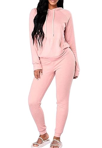 FUPHINE Women's Two Piece Outfits Sweatsuits Set Long Sleeve Pullover Hoodie and Jogger Sweatpants Tracksuit Lounge Sets