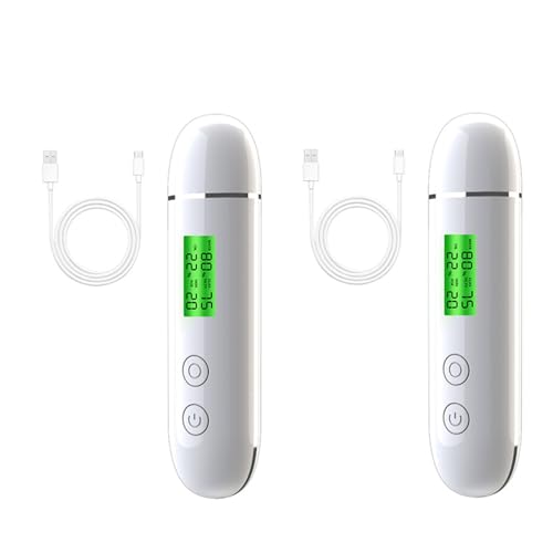 rieder 2X Medidor de Prueba de Edad de la Piel EláStico para Mejillas, Agua para la Piel, Humedad de la Piel y Contenido de Aceite, Analizador de Piel, Detector de Agente Fluorescente