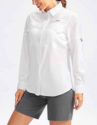 Pudolla Women's UPF 50+ UV Sun Protection Shirts Long Sleeve Fishing Hiking Shirt Cool Lightweight Travel Safari Shirts2