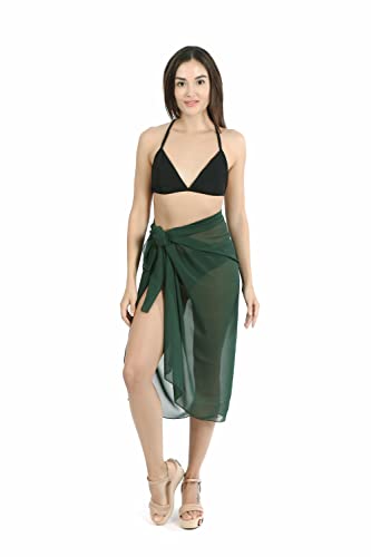 Faletony Pareos para mujer, ropa de playa, pareo, falda de gasa para playa, para vacaciones, Pasto Verde, Talla única Cover