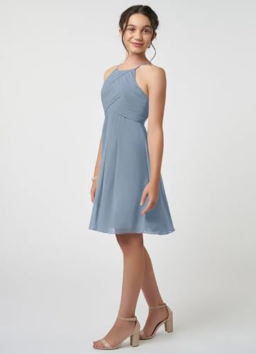 Chiffon Junior Bridesmaid Dress Little Infant Junior Bridesmaid Dresses Halter Flower Girls Dresses for Teen for Junior Flower Girl Dress Little Girls Gowns4