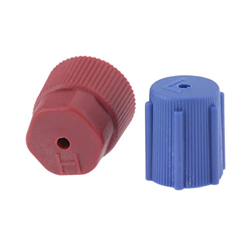 10Pcs/Set R134a 13mm & 16mm Air Conditioning Service AC System Charging Port Caps (5Red High & 5Blue Low) - Thumbnail 6