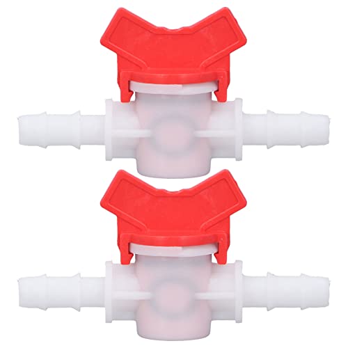 2PCS Barbed Ball Valve, Regulator Ball Valve, Shut Off Switch Control Valve for Drip Irrigation Hoses, Garden Watering System, 10MM Agricultural Irrigation Valve