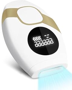 IPL Geräte Haarentfernung mit 999, 999 Lichtimpulse, Manueller & Automatischer Modus, 5 Energiestufen, schmerzfreies Ergebnis, Geräte Haarentfernung Laser für Gesicht, Achseln, Beine, Körper