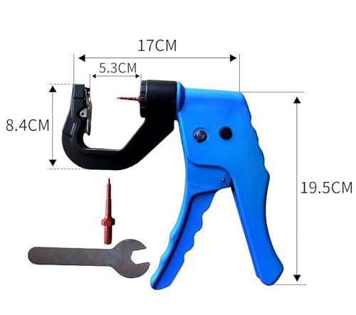 Pinza per Marchi Auricolari, Strumento di etichettatura per Bestiame Senza Fili per bovini, Ovini, suini - Etichettatrice Automatica a Rimbalzo con Ganasce rotanti, capre