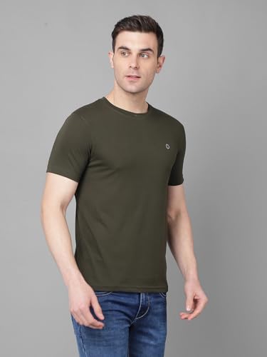 Image of Dollar Cotton Rich Fabric Solid Men's T-Shirt | Chest Logo Branding | Wide Array of Attractive Colours