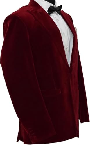 Elegant Maroon Velvet Blazer for Men – Wedding, Party & Formal Wear2
