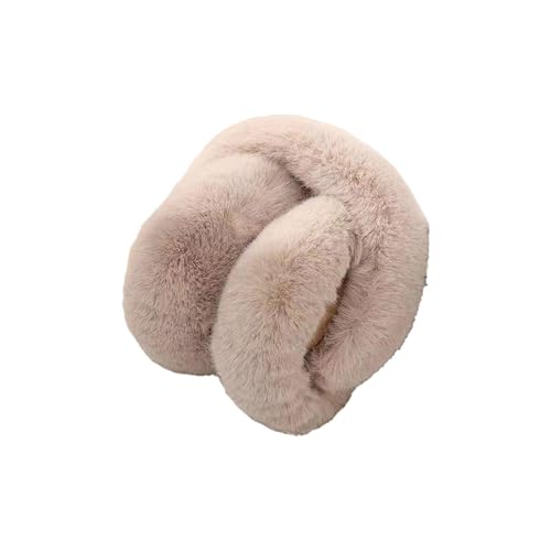 Cache-oreilles en peluche douce pliable et épais coloris uni protection optimale contre le froid