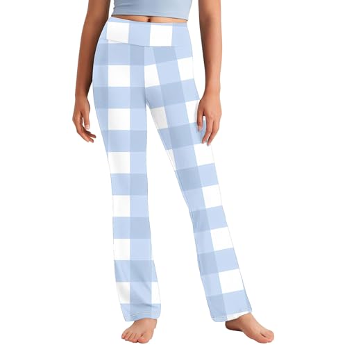 Teen Girls Striped Flare Leggings Kids Preppy High Waist Yoga Pants Dance Yoga Bootcuts Pants Petite Workout Pant2