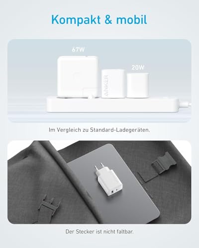 Anker 20W USB C Ladegerät, Netzteil USB C, PD Schnellladegerät Doppelpack – Ansicht 5