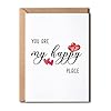 Oysterspearl you are my happy place illustrated greeting card love you valentines day card anniversary boyfriend girlfriend husband wife  urban country home decor
