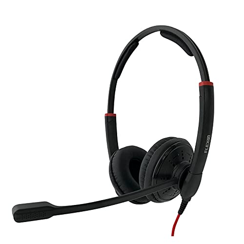 FLEX Redline R4 USB Headset Duo - PC/MAC Stereo Office/Home Office/Call Center Cuffie Binaural