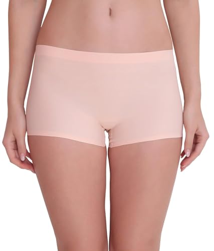 Image of LOURYN KOULYN Women's Ice Silk Seamless Boyshort Panty, (Pack of 3 Panty)