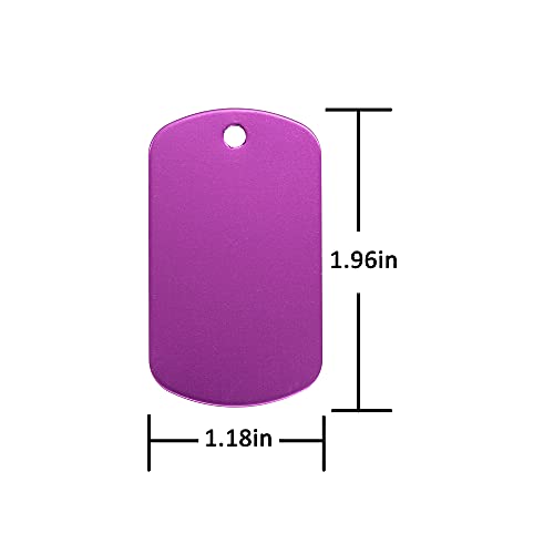 Image of StayMax Aluminum Blank Tags Stamping Blanks 25 Pack (Purple)