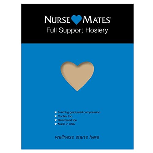 Nurse Mates Full Support Pantyhose | 6 mmHg Graduated Compression | Reduces Swelling | Soft & Breathable | 1 Pair