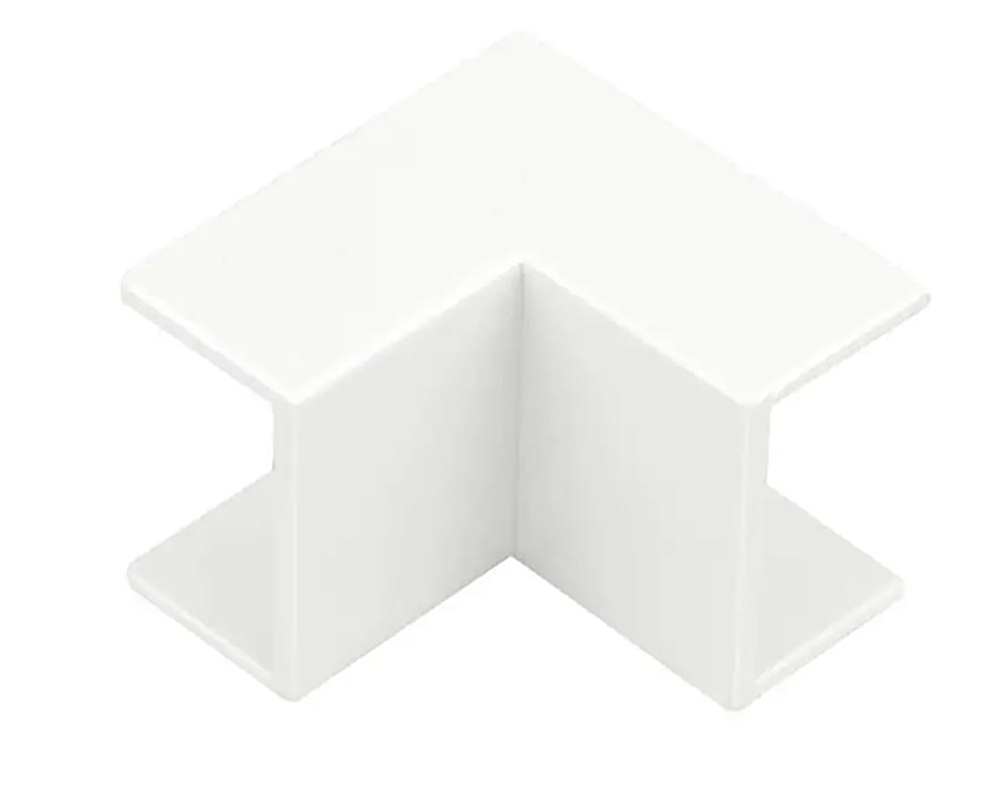 TMW Profiles 2.44M (8.01ft) White PVC Wire Conduit Plastic Cover - Mini Trunk Cable Management to Hide Single Cables - Self Adhesive PVC Trunking