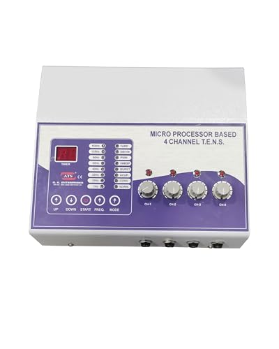 Image of ATS 4 Channel Auto Mode Tens Machine for Physiotherapy for Pain Relief Electrotherapy Machine with One Year Warranty Tens Electrotherapy Device