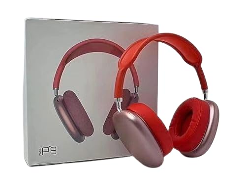 SE HUB P9 Wireless | Bluetooth Wireless Over Ear with Mic 13 Hrs Playtime, 40mm Driver Supreme/Soft Sound | Soft Ear Cushions Lightweight Design | Red