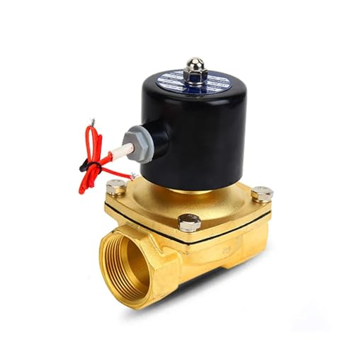 Electroválvula normalmente cerrada DN25 1" de latón para agua aceite aire 220V 2