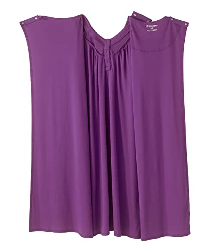 Silverts Open-Back Hospital Gowns for Women – Comfortable, Dignified, Easy Dressing for Seniors & Patients - Lace Trim3