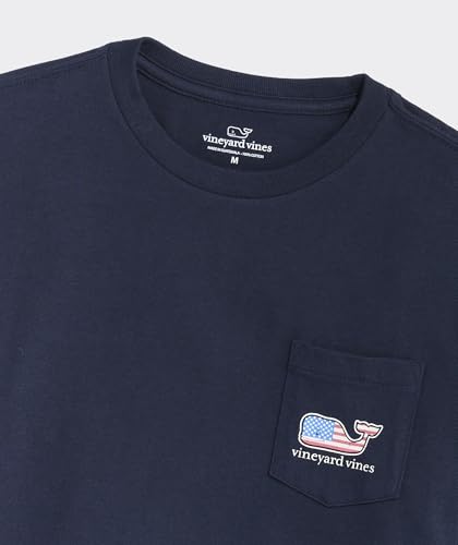 Image of vineyard vines Boys' Flag Whale Long-Sleeve Pocket Tee