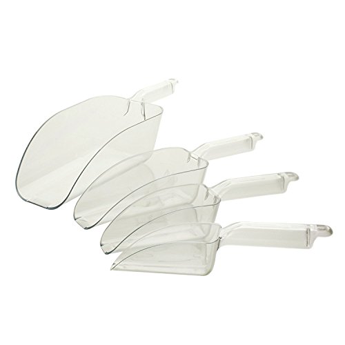 24 Oz Polycarbonate Utility Scoop, Sturdy Multifunctional Shovel For Ice, Dry Goods Candies, Popcorn, Spices, Pet Food, Flour, Bar, Buffet, Wedding Party, Heavy-Duty Shatter Resistance Scoops #TOP4