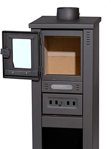 Kaminofen ProTermo Lava Basic Anthrazit mit Schamottsteinen 6,5 kW