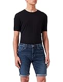 TOM TAILOR Herren Josh Regular Slim Bermuda Jeans Shorts 1029860, 10282 - Dark Stone Wash Denim, 34