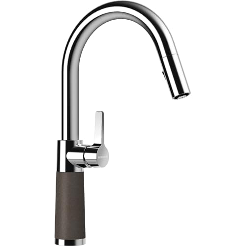 SCHOCK Küchenarmatur SC-520 Bronze – Hochdruck Armatur CRISTADUR mit ausziehbarer Schlauch-Brause und Standard Norm-Anschlüssen