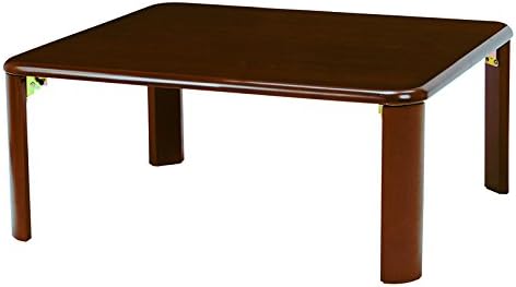 Hagihara Folding Chabudai Low Table, Compact, Dark Brown, Width 29.5 Inches 75 cm Fully Assembled 1 Piece VT-7922-75DBR