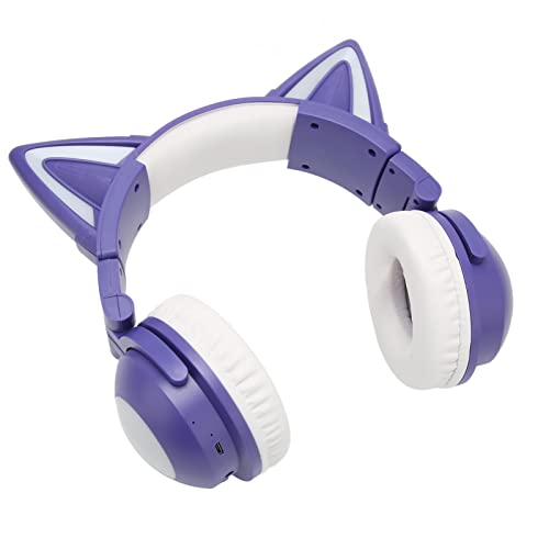 Auriculares infantiles con orejas de gato para estudiar en casa y clases virtuales