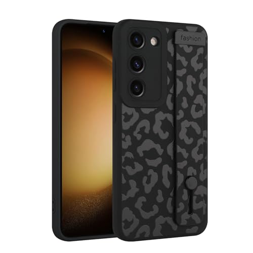 Image of Compatible with Samsung Galaxy S23 Plus Case with Strap Wrist Black