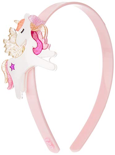 Tiara infantil unicórnio asas dourado acrílico