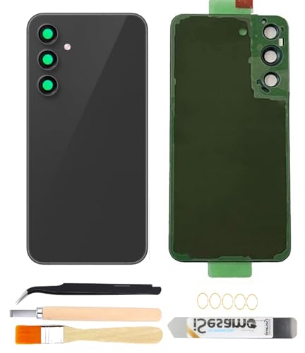Image of Galaxy S23 FE Rear Back Cover Replacement with Pre-Installed Camera Lens+Tools+Pre-Adhesive for Samsung Galaxy S23 FE SM-S711U S711W All Carriers (Blue) (Grey)