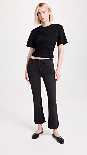 Frame Women's Le Cropped Mini Boot Raw Edge Jeans, Kerry, Black, 27 #TOP4