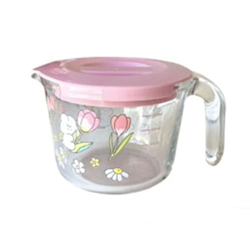 メジャーカップ 計量カップ 耐熱ガラス製 500ml 1000ml 1L 2個セット キッチンツール 電子レンジ対応 熱湯対応 目盛り付き 製菓道具丈夫 頑丈 蓋 取っ手付き 注ぎやすい 調理用具