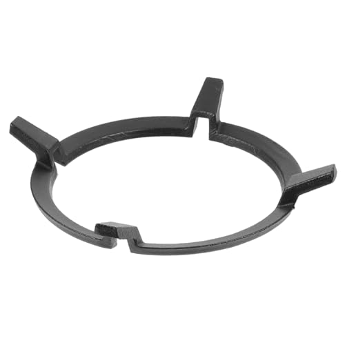 TEHAUX Soporte Antideslizante para Estufa de Gas Rack de Hierro Fundido para Wok y Ollas Grandes Resistente y Estable para Cocinar Casa y Camping
