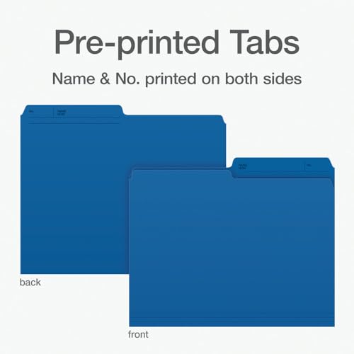 Pendaflex File Folders, Blue Colour File Organizers, 1/2 Cut Tab, Letter Size, Durable Paper Stock, 100/Box, Ideal for Office, Home, and School Filing Needs image 2